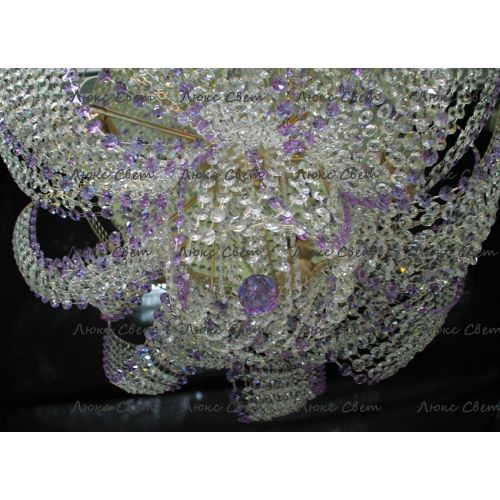 Люстра Космос № 2 фиолетовая в Кирове Гусь Хрустальный