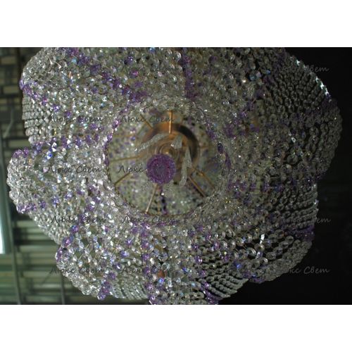 Люстра Космос № 2 фиолетовая в Кирове Гусь Хрустальный