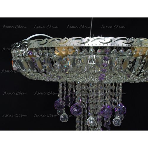 Люстра Анжелика 1 шар 40 мм фиолетовая в Кирове Гусь Хрустальный