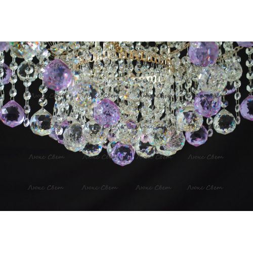 Люстра Космос шар 40 мм фиолетовая в Кирове Гусь Хрустальный