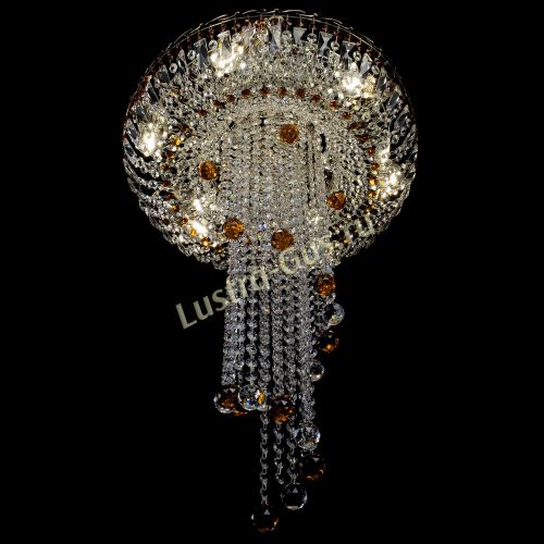 Люстра Анжелика №2 длинная шар 30 мм чайная  в Кирове Гусь Хрустальный