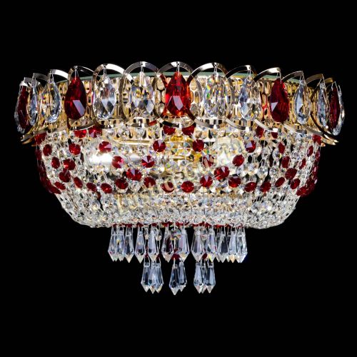 Люстра Астра Ажур красная в Кирове Гусь Хрустальный
