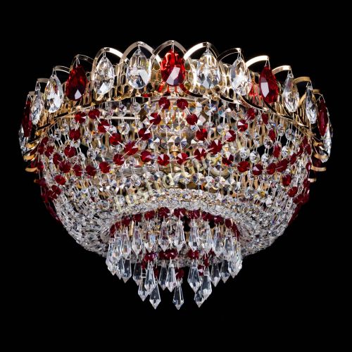 Люстра Астра Ажур красная в Кирове Гусь Хрустальный