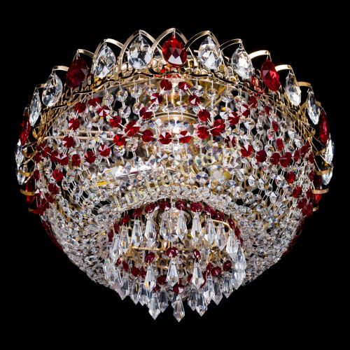 Люстра Астра Ажур красная в Кирове Гусь Хрустальный