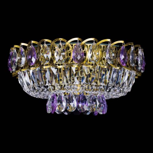 Люстра Астра Бутон №1 фиолетовая под бронзу в Кирове Гусь Хрустальный