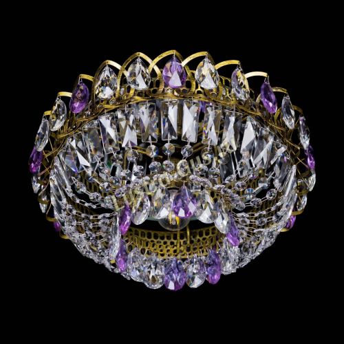 Люстра Астра Бутон №1 фиолетовая под бронзу в Кирове Гусь Хрустальный