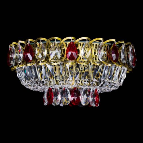 Люстра Астра Бутон №1 красная под бронзу в Кирове Гусь Хрустальный