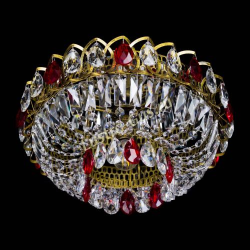 Люстра Астра Бутон №1 красная под бронзу в Кирове Гусь Хрустальный