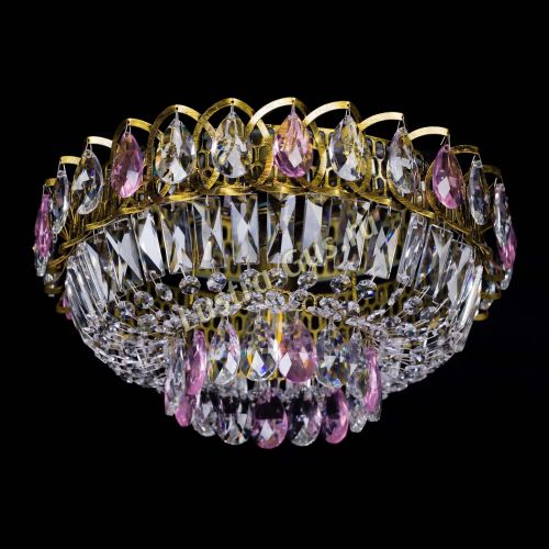 Люстра Астра Бутон №1 розовая под бронзу в Кирове Гусь Хрустальный