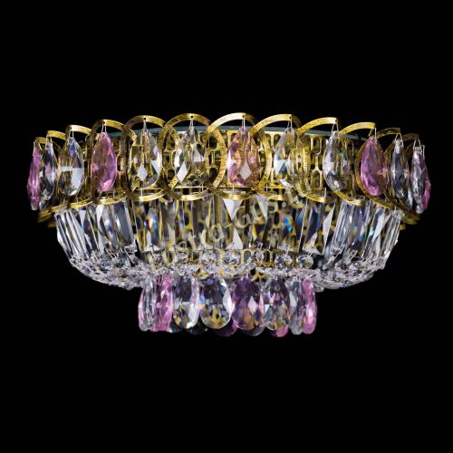 Люстра Астра Бутон №1 розовая под бронзу в Кирове Гусь Хрустальный