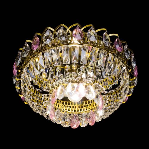 Люстра Астра Бутон №1 розовая под бронзу в Кирове Гусь Хрустальный