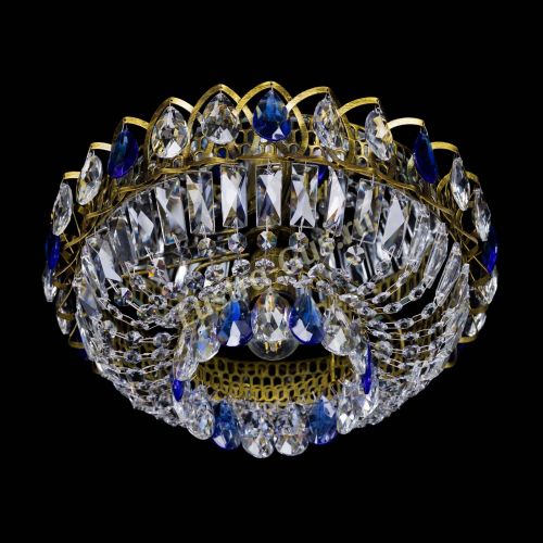 Люстра Астра Бутон №1 синяя под бронзу в Кирове Гусь Хрустальный