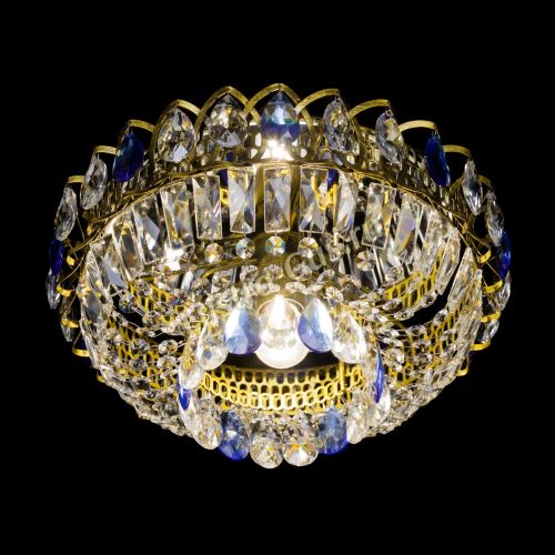 Люстра Астра Бутон №1 синяя под бронзу в Кирове Гусь Хрустальный