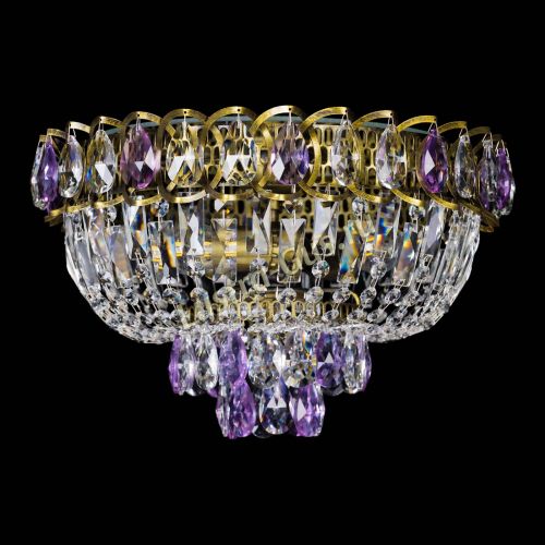 Люстра Астра Бутон №3 фиолетовая под бронзу в Кирове Гусь Хрустальный