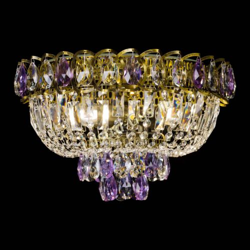 Люстра Астра Бутон №3 фиолетовая под бронзу в Кирове Гусь Хрустальный
