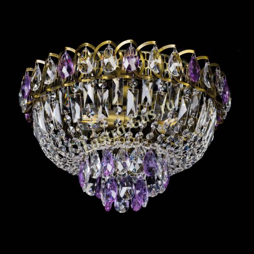 Люстра Астра Бутон №3 фиолетовая под бронзу в Кирове Гусь Хрустальный