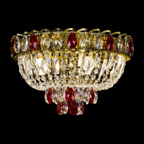 Люстра Астра Бутон №3 красная под бронзу в Кирове Гусь Хрустальный