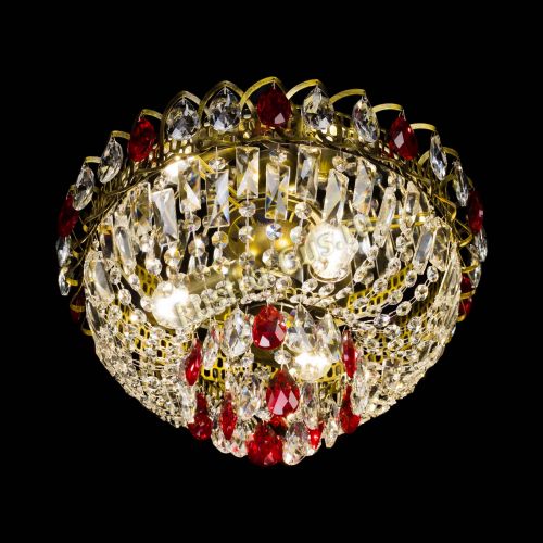 Люстра Астра Бутон №3 красная под бронзу в Кирове Гусь Хрустальный