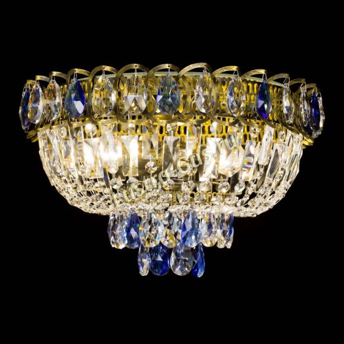 Люстра Астра Бутон №3 синяя под бронзу в Кирове Гусь Хрустальный