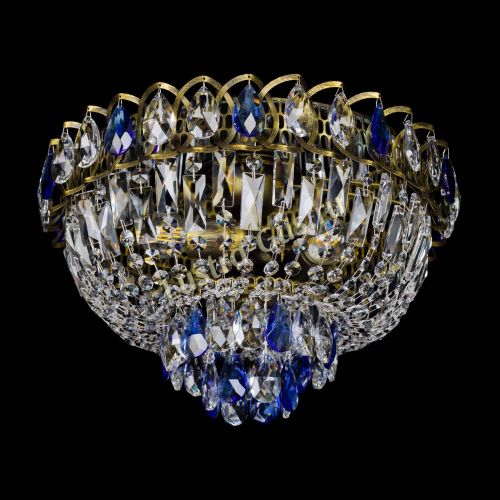 Люстра Астра Бутон №3 синяя под бронзу в Кирове Гусь Хрустальный