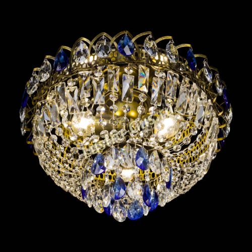 Люстра Астра Бутон №3 синяя под бронзу в Кирове Гусь Хрустальный