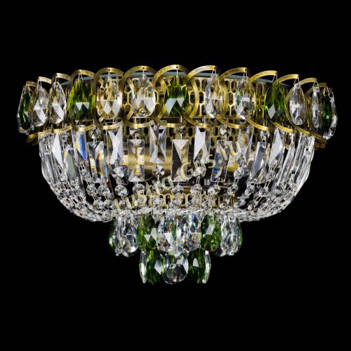 Люстра Астра Бутон №3 зеленая под бронзу в Кирове Гусь Хрустальный