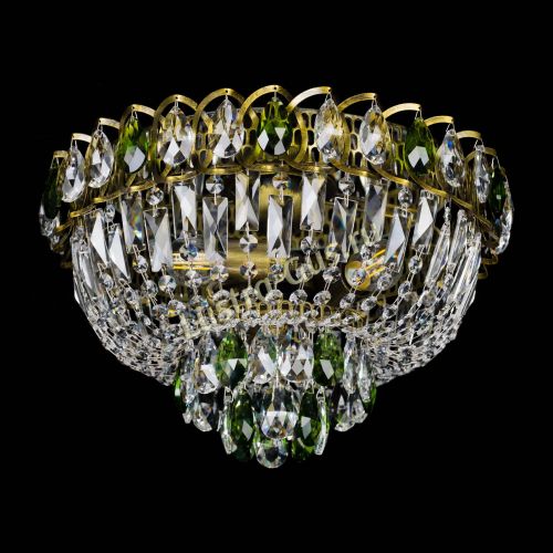 Люстра Астра Бутон №3 зеленая под бронзу в Кирове Гусь Хрустальный