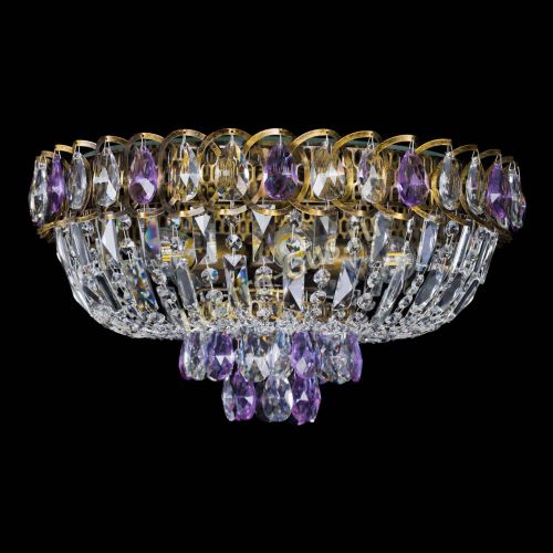 Люстра Астра Бутон №5 фиолетовая под бронзу в Кирове Гусь Хрустальный