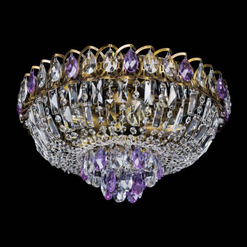 Люстра Астра Бутон №5 фиолетовая под бронзу в Кирове Гусь Хрустальный