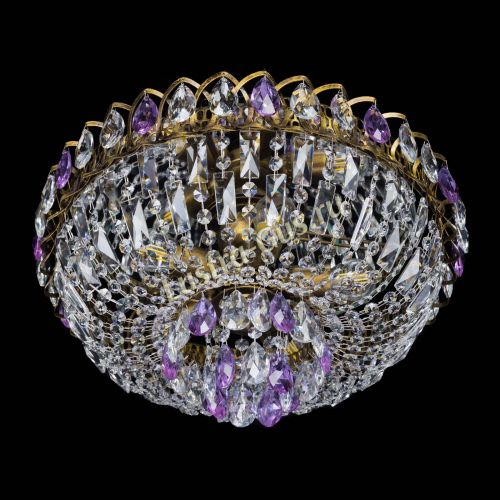 Люстра Астра Бутон №5 фиолетовая под бронзу в Кирове Гусь Хрустальный