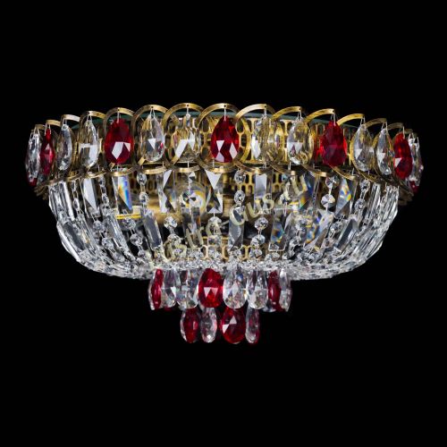 Люстра Астра Бутон №5 красная под бронзу в Кирове Гусь Хрустальный