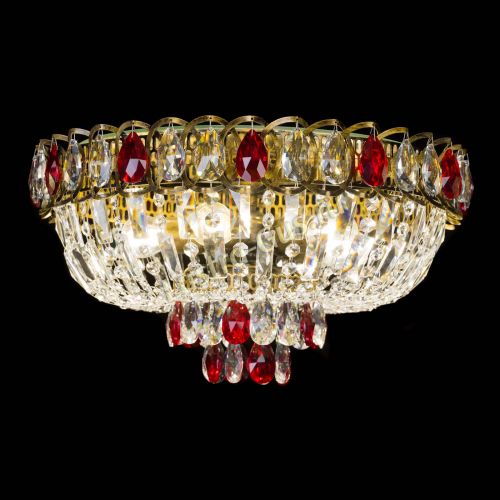 Люстра Астра Бутон №5 красная под бронзу в Кирове Гусь Хрустальный