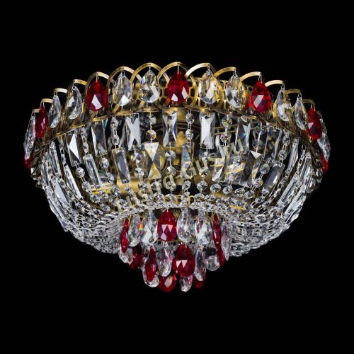Люстра Астра Бутон №5 красная под бронзу в Кирове Гусь Хрустальный