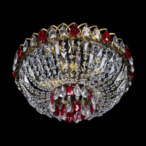 Люстра Астра Бутон №5 красная под бронзу в Кирове Гусь Хрустальный