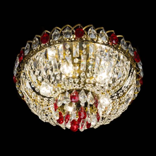 Люстра Астра Бутон №5 красная под бронзу в Кирове Гусь Хрустальный