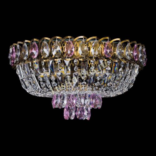 Люстра Астра Бутон №5 розовая под бронзу в Кирове Гусь Хрустальный