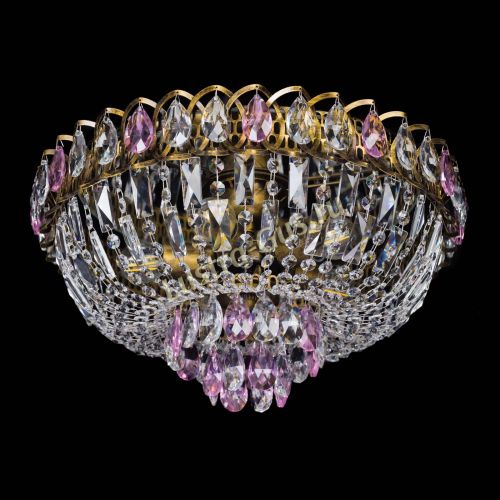 Люстра Астра Бутон №5 розовая под бронзу в Кирове Гусь Хрустальный