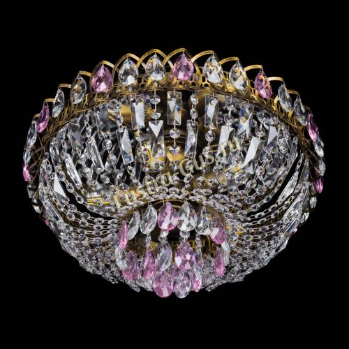 Люстра Астра Бутон №5 розовая под бронзу в Кирове Гусь Хрустальный