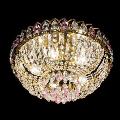 Люстра Астра Бутон №5 розовая под бронзу в Кирове Гусь Хрустальный