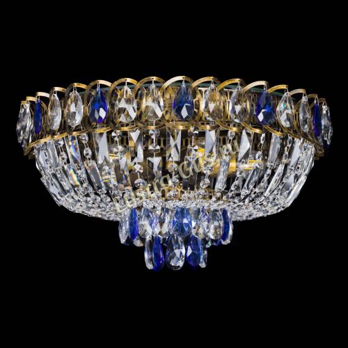 Люстра Астра Бутон №5 синяя под бронзу в Кирове Гусь Хрустальный