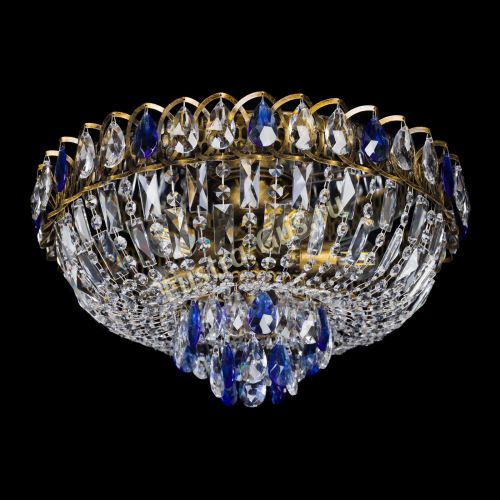 Люстра Астра Бутон №5 синяя под бронзу в Кирове Гусь Хрустальный