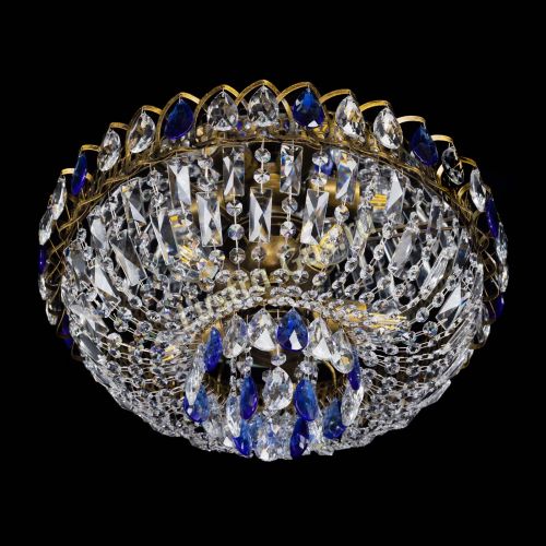 Люстра Астра Бутон №5 синяя под бронзу в Кирове Гусь Хрустальный