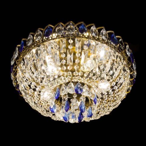 Люстра Астра Бутон №5 синяя под бронзу в Кирове Гусь Хрустальный