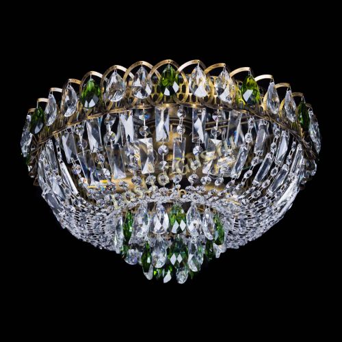 Люстра Астра Бутон №5 зеленая под бронзу в Кирове Гусь Хрустальный