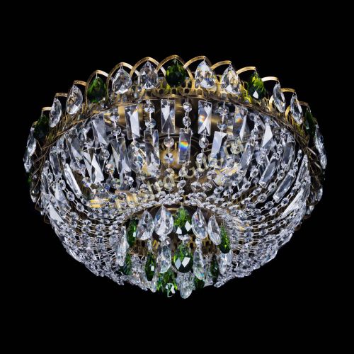 Люстра Астра Бутон №5 зеленая под бронзу в Кирове Гусь Хрустальный