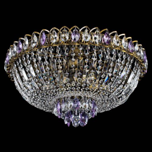 Люстра Астра Бутон №6 под бронзу Фиолетовая в Кирове Гусь Хрустальный