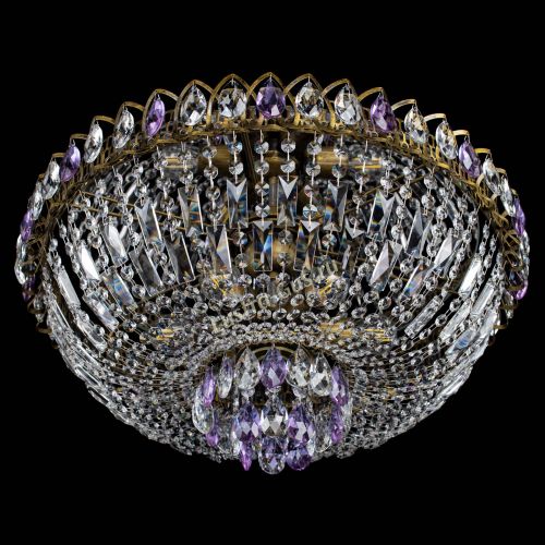 Люстра Астра Бутон №6 под бронзу Фиолетовая в Кирове Гусь Хрустальный