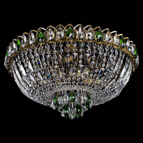 Люстра Астра Бутон №6 под бронзу Зеленая в Кирове Гусь Хрустальный