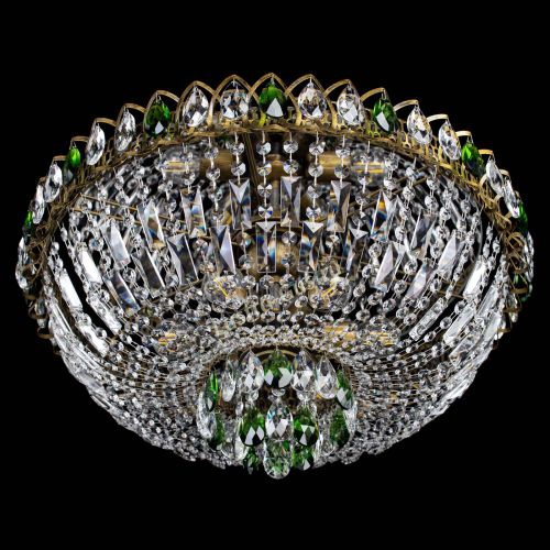 Люстра Астра Бутон №6 под бронзу Зеленая в Кирове Гусь Хрустальный