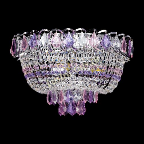 Люстра Астра дубик ровозо-фиолетовая в Кирове Гусь Хрустальный